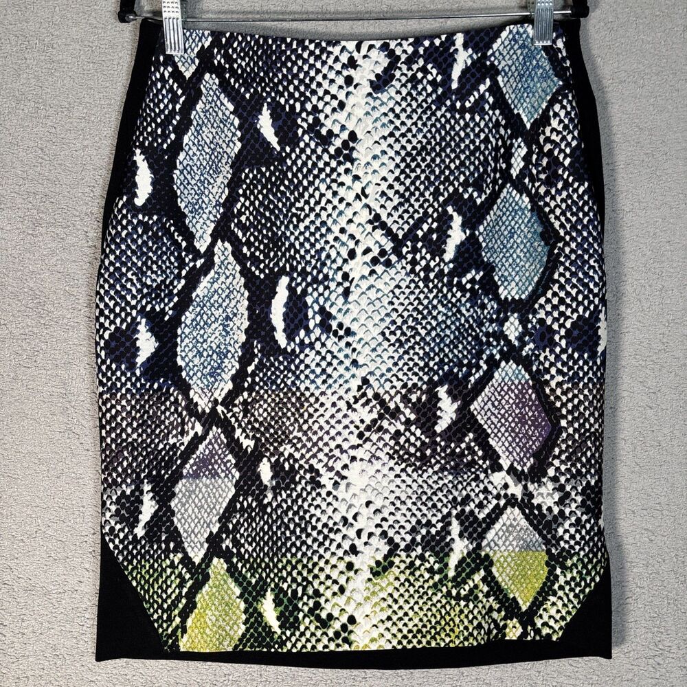 NWT Diane Von Furstenberg Women's 12 A Line Skirt Mae Mikado Python Snake Skin